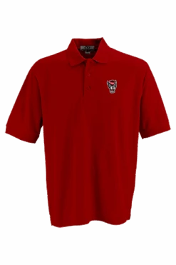 NC State Wolfpack Red Wolfhead Soft-Blend Pique Polo(Nc State Wolfpack Red Wolfhead Soft Blend Pique Polo)