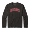 NC State Wolfpack Heather Black Reclaim Arch Long Sleeve T-Shirt(Nc State Wolfpack Heather Black Reclaim Arch Long Sleeve T Shirt)