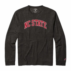NC State Wolfpack Heather Black Reclaim Arch Long Sleeve T-Shirt(Nc State Wolfpack Heather Black Reclaim Arch Long Sleeve T Shirt)