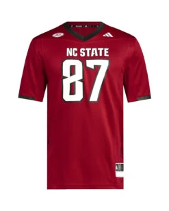 NC State Wolfpack Adidas 2023 Red #87 Premier Football Jersey(Nc State Wolfpack Adidas 2023 Red 87 Premier Football Jersey)