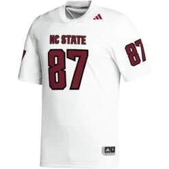 NC State Wolfpack Adidas 2023 White Replica #87 Football Jersey(Nc State Wolfpack Adidas 2023 White Replica 87 Football Jersey)
