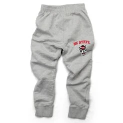 NC State Wolfpack Wes And Willy Kid's Heather Grey Fleece Jogger(Nc State Wolfpack Wes And Willy Kids Heather Grey Fleece Jogger)