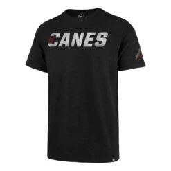 '47 BRAND Carolina Hurricanes Black Grit Two Peat Scrum T-shirt(Carolina Hurricanes Black Grit Two Peat Scrum T Shirt)