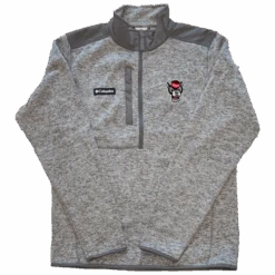 NC State Wolfpack Columbia City Grey Sweater Weather Half Zip Fleece Jacket(Nc State Wolfpack Columbia City Grey Sweater Weather Half Zip Fleece Jacket)