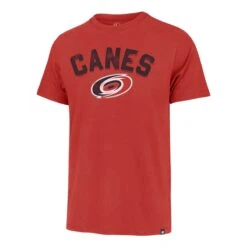 '47 BRAND Carolina Hurricanes Racer Red Canes Arch T-Shirt(Carolina Hurricanes Racer Red Canes Arch T Shirt)