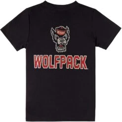 NC State Wolfpack Champion Youth Black Wolfhead Over Wolfpack Athletic T-Shirt(Nc State Wolfpack Champion Youth Black Wolfhead Over Wolfpack Athletic T Shirt)