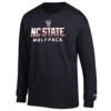 NC State Wolfpack Champion Youth Black Shadow Letter Long Sleeve T-Shirt(Nc State Wolfpack Champion Youth Black Shadow Letter Long Sleeve T Shirt)