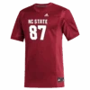 NC State Wolfpack Adidas #87 Red Football Jersey(Nc State Wolfpack Adidas 87 Red Football Jersey)