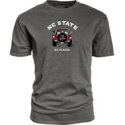 NC State Wolfpack Life Is Good Black Dyed Ringspun Jake 4x4 T-Shirt(Nc State Wolfpack Life Is Good Black Dyed Ringspun Jake 4x4 T Shirt 1)