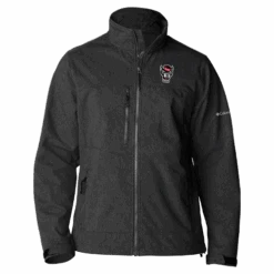 NC State Wolfpack Columbia Heathered Black Wolfhead Ascender II Full Zip Jacket(Nc State Wolfpack Columbia Heathered Black Wolfhead Ascender Ii Full Zip Jacket)