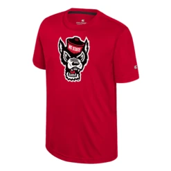 NC State Wolfpack Colosseum Youth Red Wolfhead Athletic T-Shirt(Nc State Wolfpack Colosseum Youth Red Wolfhead Athletic T Shirt)
