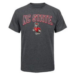 NC State Wolfpack Champion Granite Heather Arched NC State Over Strutting Wolf T-Shirt(Nc State Wolfpack Champion Granite Heather Arched Nc State Over Strutting Wolf T Shirt)