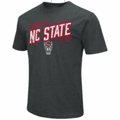 NC State Wolfpack Heathered Black Slant Playbook T-Shirt(Nc State Wolfpack Heathered Black Slant Playbook T Shirt)