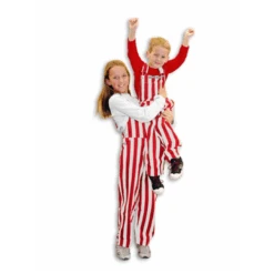 NC State Wolfpack Youth Unisex Red And White Striped Game Day Overalls(Nc State Wolfpack Youth Unisex Red And White Striped Game Day Overalls)