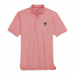 NC State Wolfpack Johnnie-O Wolfhead Red And White Hinson Performance Polo(Nc State Wolfpack Johnnie O Wolfhead Red And White Hinson Performance Polo)