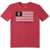 NC State Wolfpack Life Is Good Red Wolfhead Flag T-Shirt(Nc State Wolfpack Life Is Good Red Wolfhead Flag T Shirt)