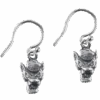 NC State Wolfpack Sterling Silver Wolfhead Dangle Earrings(Nc State Wolfpack Sterling Silver Wolfhead Dangle Earrings)