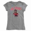 NC State Wolfpack Heather Grey Youth Girl's Lexie T-Shirt(Nc State Wolfpack Heather Grey Youth Girls Lexie T Shirt)