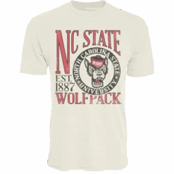 NC State Wolfpack Oatmeal First Dibs Circle Wolfhead T-Shirt(Nc State Wolfpack Oatmeal First Dibs Circle Wolfhead T Shirt)