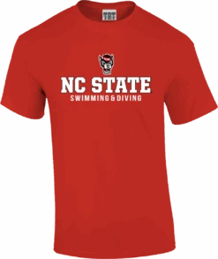 NC State Wolfpack Red Wolfhead Swimming & Diving T-Shirt(Nc State Wolfpack Red Wolfhead Swimming Diving T Shirt)