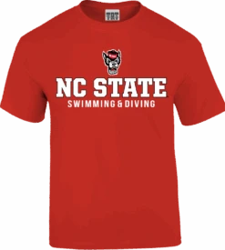 NC State Wolfpack Youth Red Wolfhead Swimming & Diving T-Shirt(Nc State Wolfpack Youth Red Wolfhead Swimming Diving T Shirt)