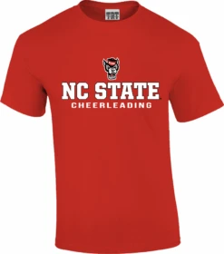 NC State Wolfpack Red Wolfhead Cheerleading T-Shirt(Nc State Wolfpack Red Wolfhead Cheerleading T Shirt)