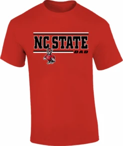 NC State Wolfpack Red Strutting Wolf Dad T-Shirt(Nc State Wolfpack Trt Red Strutting Wolf Dad T Shirt)