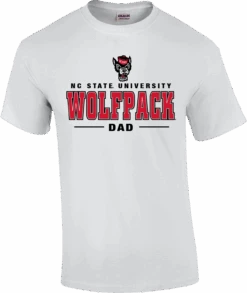 NC State Wolfpack Dad Short Sleeve White T-shirt(Nc State Dad Short Sleeve White T Shirt)