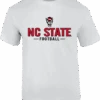 NC State Wolfpack White Wolfhead Football T-Shirt(Nc State Wolfpack Trt White Wolfhead Football T Shirt)