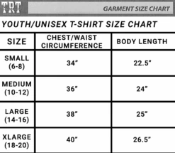 Red and White Shop 37 Red and White Shop -Red and White Shop TRT Youth SS LS T Shirt Size Chart 8