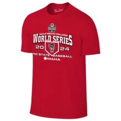 NC State Wolfpack Retro Brands Red 2024 College World Series T-Shirt(Nc State Wolfpack Retro Brands Red 2024 College World Series T Shirt)