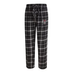 NC State Wolfpack Men's Black And Grey Wolfhead Ultimate Flannel Pants(Nc State Wolfpack Mens Black And Grey Wolfhead Ultimate Flannel Pants)