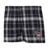 NC State Wolfpack Women's Black And Grey Wolfhead Ultimate Flannel Shorts(Nc State Wolfpack Womens Black And Grey Wolfhead Ultimate Flannel Shorts)