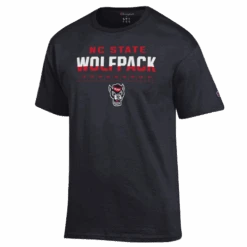 NC State Wolfpack Champion Black Yard Marks Football T-Shirt(Nc State Wolfpack Champion Black Yard Marks Football T Shirt)