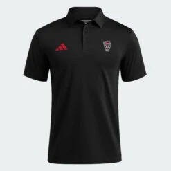 NC State Wolfpack Adidas 2025 Black Wolfhead Ultimate365 Polo(Nc State Wolfpack Adidas 2025 Black Wolfhead Ultimate365 Polo)