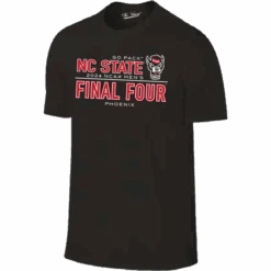 NC State Wolfpack 2024 Men's Basketball Final Four Black Youth T-Shirt(Nc State Wolfpack 2024 Mens Basketball Final Four Black Youth T Shirt)