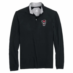 NC State Wolfpack Johnnie-O Black Freeborne Wolfhead 1/4 Zip Pullover(Nc State Wolfpack Johnnie O Black Freeborne Wolfhead 1 4 Zip Pullover)