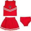 NC State Wolfpack Red Wolfhead Cheerleading Outfit W/ Bloomers(Nc State Wolfpack Red Toddler Wolfhead Cheerleading Outfit W Bloomers)