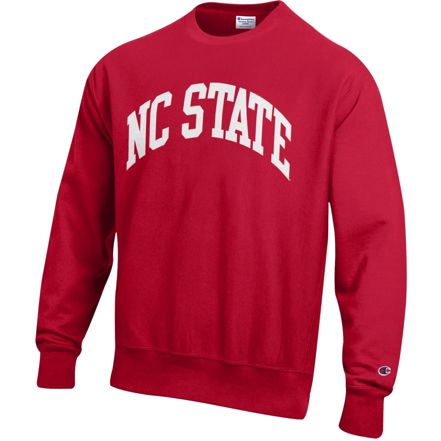 NC State Wolfpack Champion Red Embroidered Reverse Weave Arch Crewneck Sweatshirt(Nc State Wolfpack Champion Red Embroidered Reverse Weave Arch Crewneck Sweatshirt) 1 NC State Wolfpack Champion Red Embroidered Reverse Weave Arch Crewneck Sweatshirt(Nc State Wolfpack Champion Red Embroidered Reverse Weave Arch Crewneck Sweatshirt)