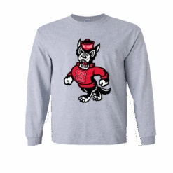 NC State Wolfpack Toddler Grey Strutting Wolf Long Sleeve T-Shirt(Nc State Wolfpack Toddler Grey Strutting Wolf Long Sleeve T Shirt)