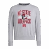 NC State Wolfpack Adidas Grey Vintage Slobbering Wolf Crewneck(Nc State Wolfpack Adidas Grey Vintage Slobbering Wolf Crewneck)