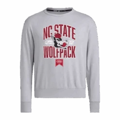 NC State Wolfpack Adidas Grey Vintage Slobbering Wolf Crewneck(Nc State Wolfpack Adidas Grey Vintage Slobbering Wolf Crewneck)