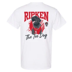 NC State Wolfpack White Ripken "The Tee Dog" T-Shirt(Nc State Wolfpack White Ripken The Tee Dog T Shirt)