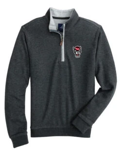 NC State Wolfpack Johnnie O Sully Heather Black 1/4 Zip Pullover(Nc State Wolfpack Johnnie O Sully Heather Black 1 4 Zip Pullover)