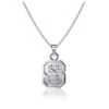 NC State Wolfpack Silver Block S Pendant Necklace(Nc State Wolfpack Silver Block S Pendant Necklace)