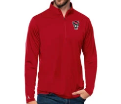 Antigua NC State Wolfpack Men's Red Wolfhead Tribute 1/4 Zip Pullover(Nc State Wolfpack Mens Red Wolfhead Tribute 1 4 Zip Pullover)
