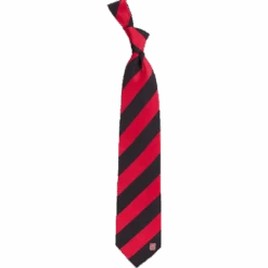 NC State Wolfpack Red And Black Striped Regiment Tie(Nc State Wolfpack Red And Black Striped Regiment Tie)