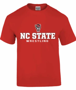 NC State Wolfpack Youth Red Wolfhead Wrestling T-Shirt(Nc State Wolfpack Trt Youth Red Wolfhead Wrestling T Shirt)
